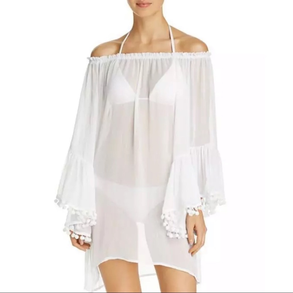 Bleu Rod Beattie Off Shoulder Swim Coverup S